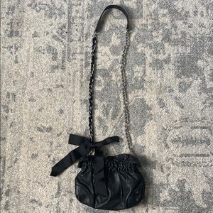 LOFT black and silver crossbody bag - like new